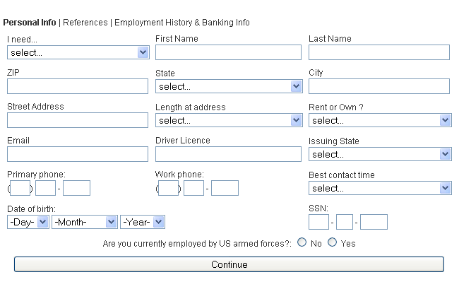 payday form