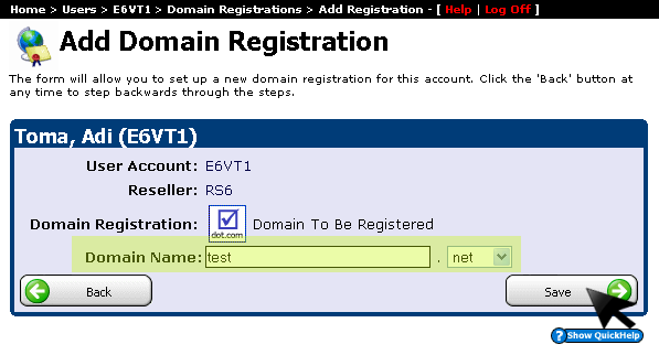 add domain to user