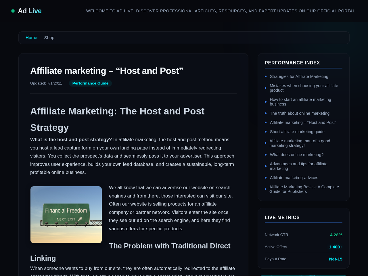 Ad Live Screenshot