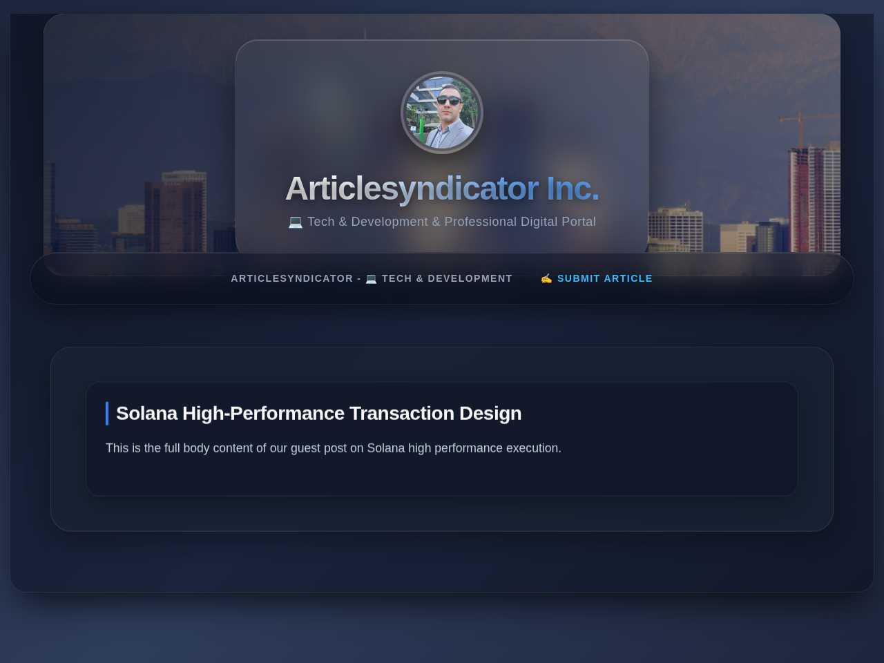 Articlesyndicator Inc. Screenshot