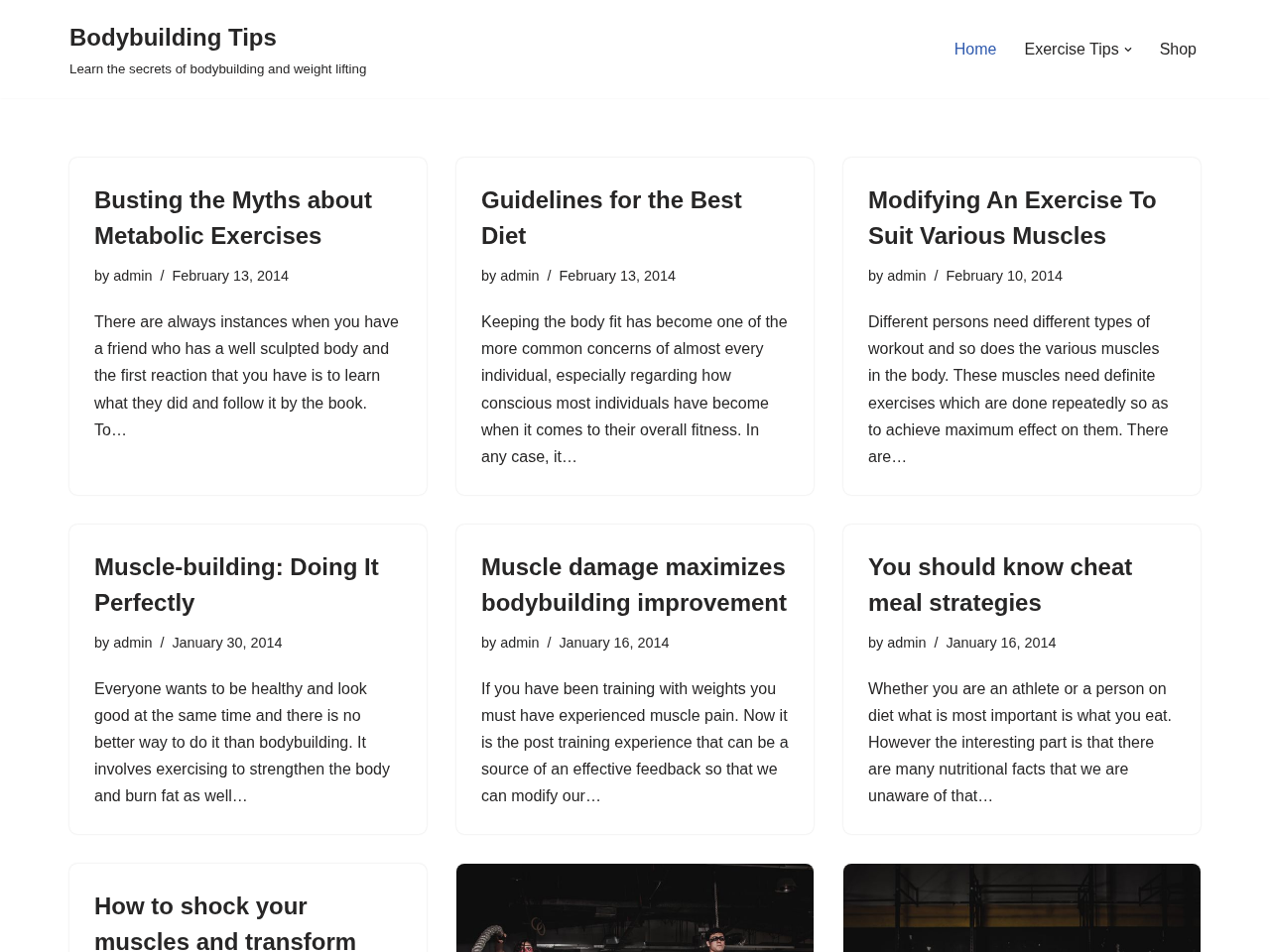 Bodybuilding Tips Screenshot