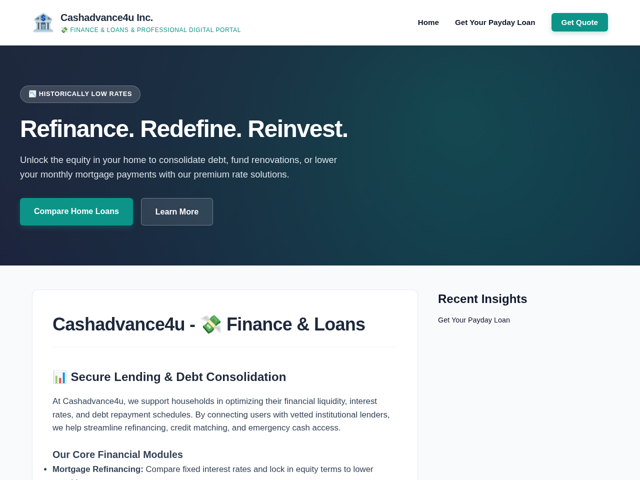 Cashadvance4u Inc. Screenshot