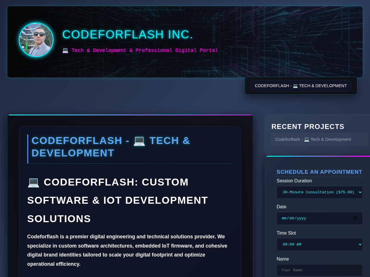 Codeforflash Inc. Screenshot