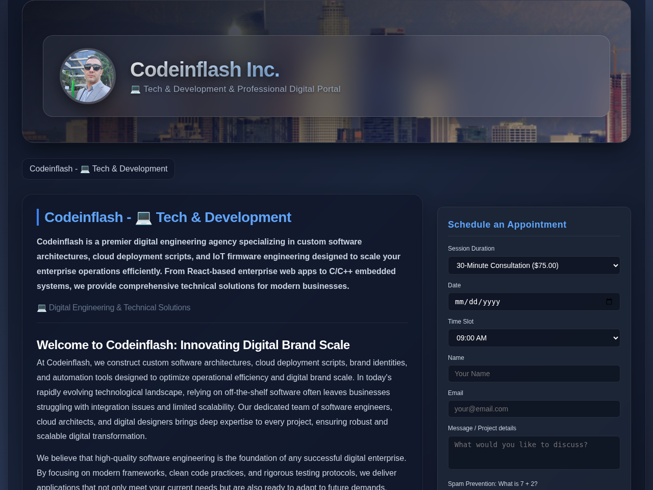 Codeinflash Inc. Screenshot
