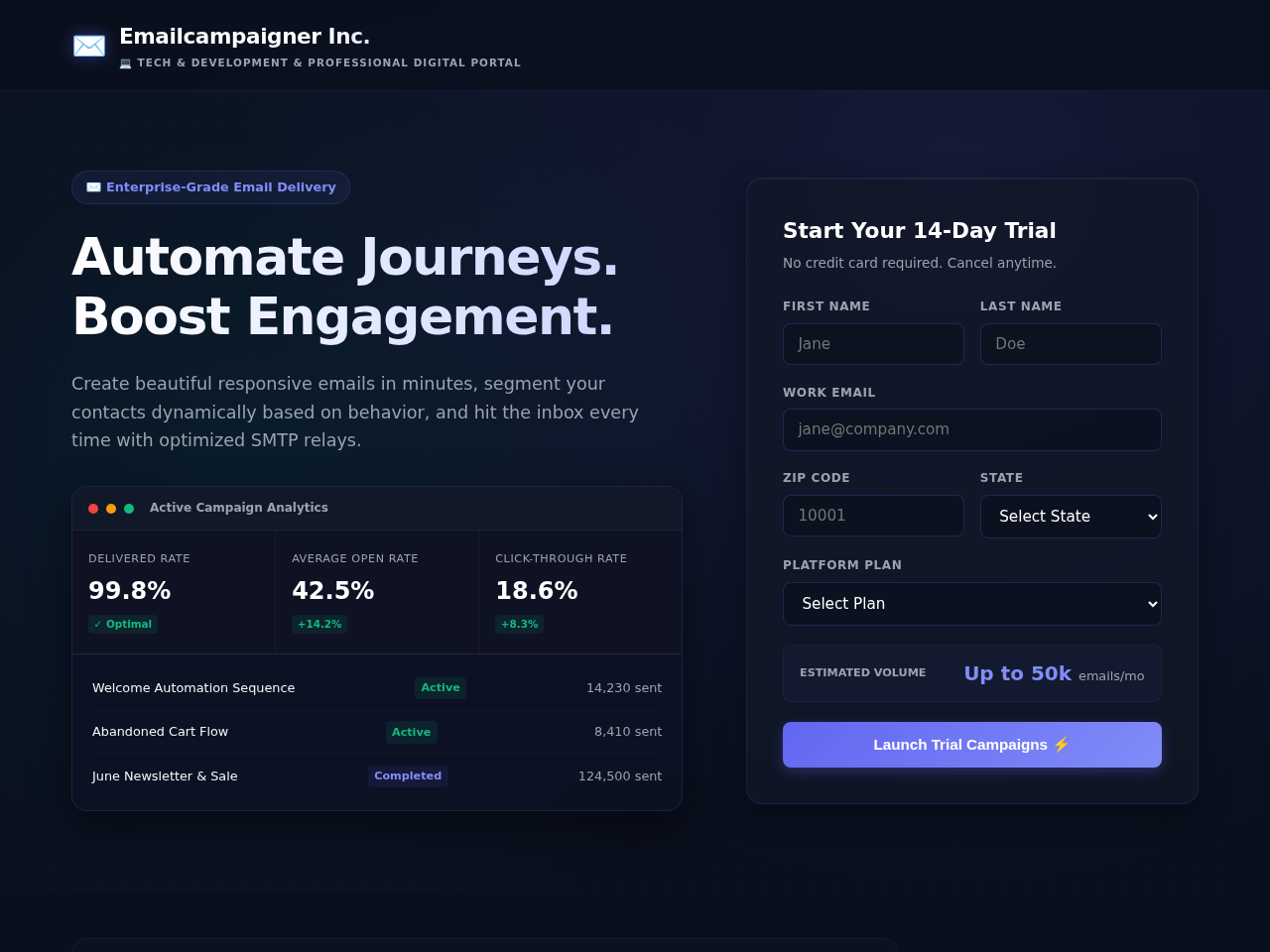 Emailcampaigner Inc. Screenshot