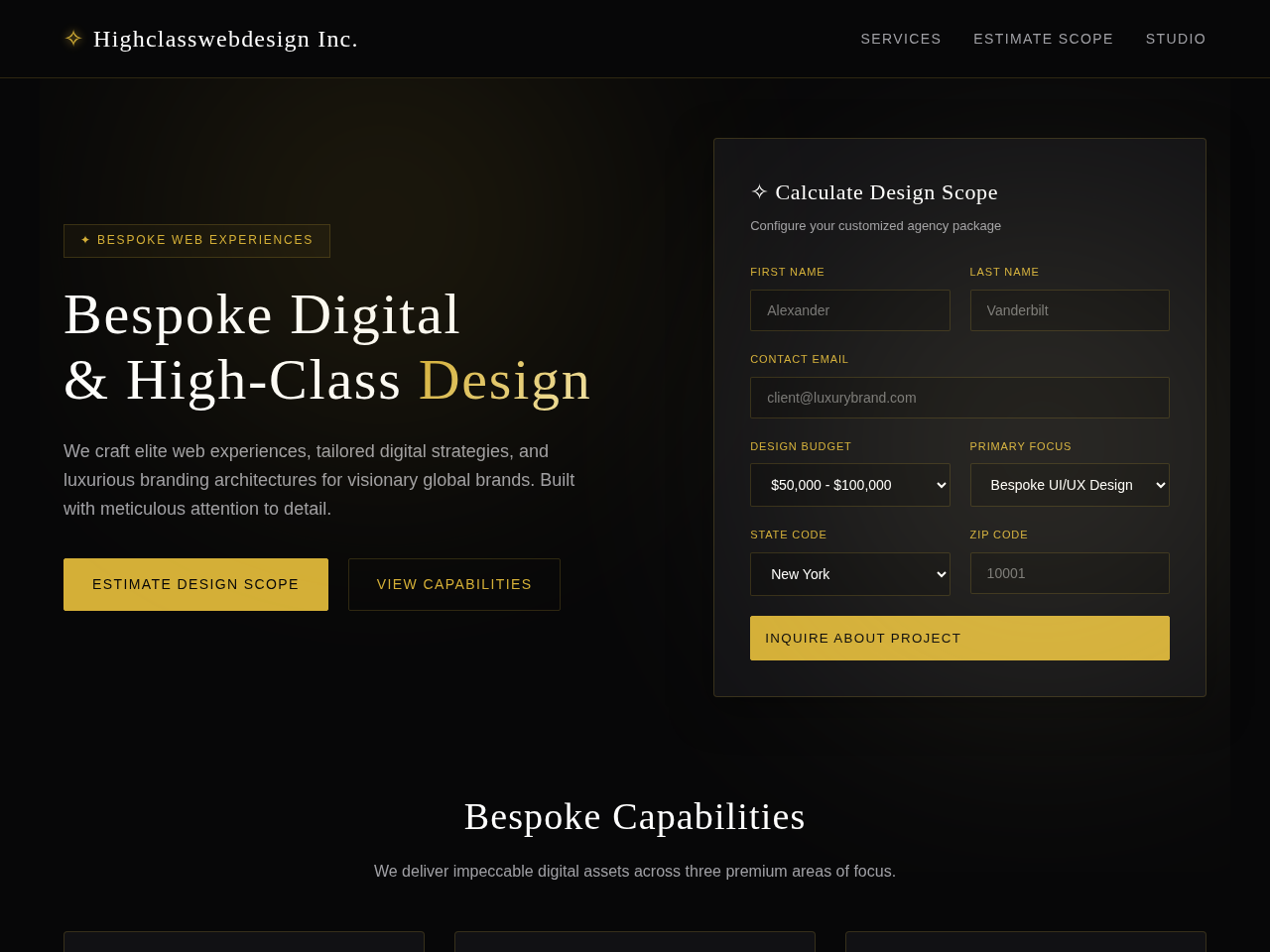 Highclasswebdesign Inc. Screenshot