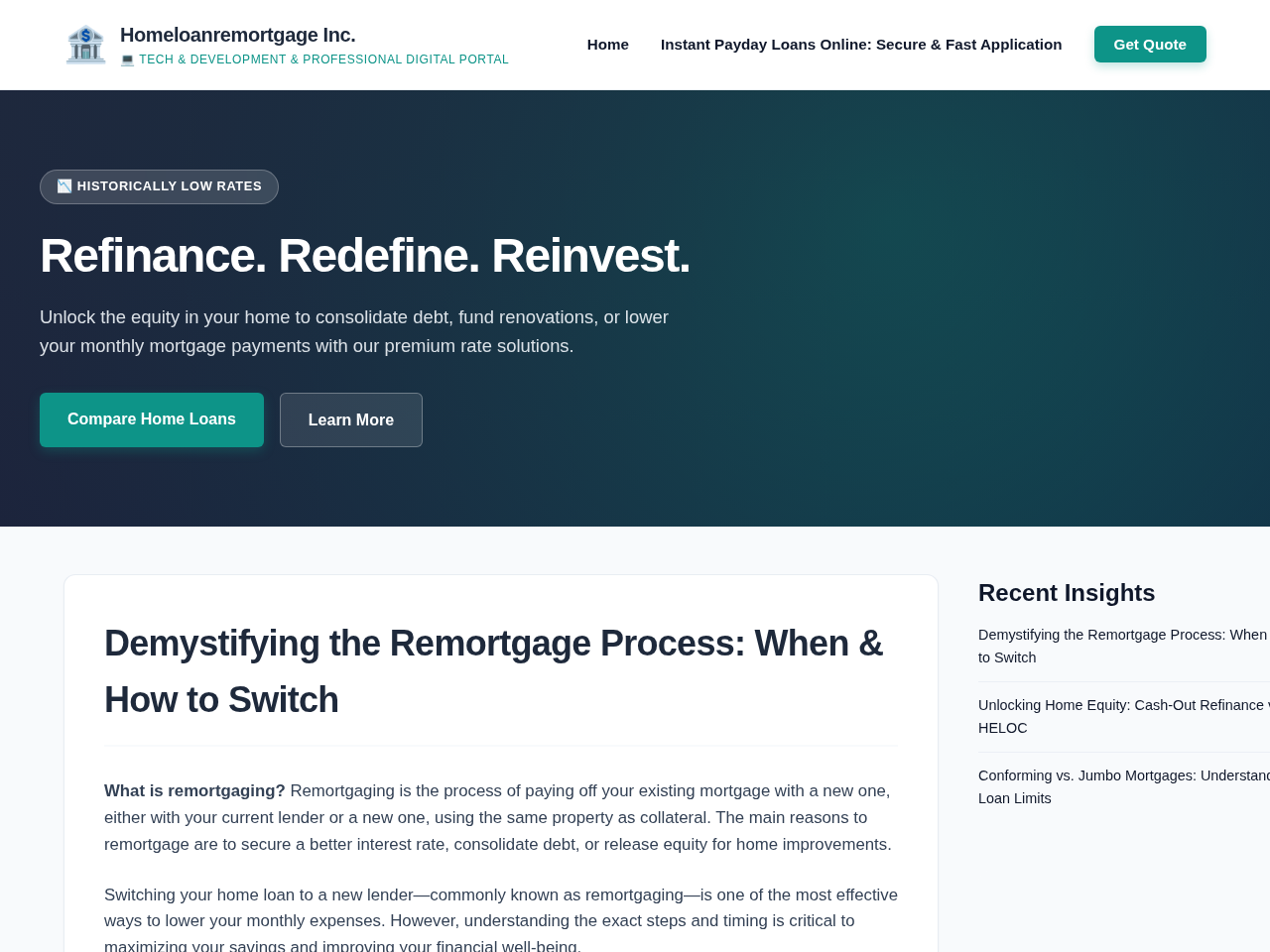Homeloanremortgage Inc. Screenshot