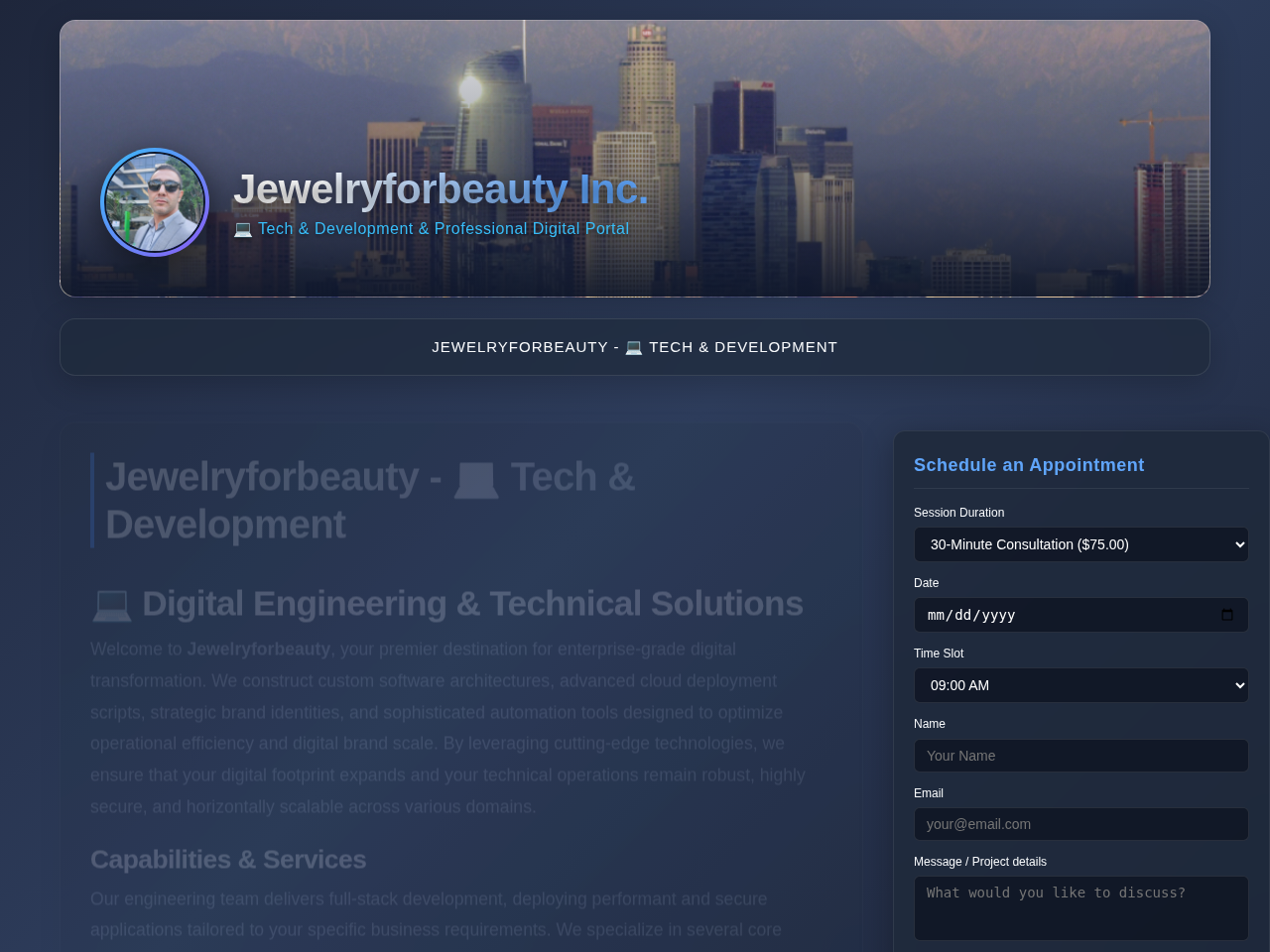 Jewelryforbeauty Inc. Screenshot