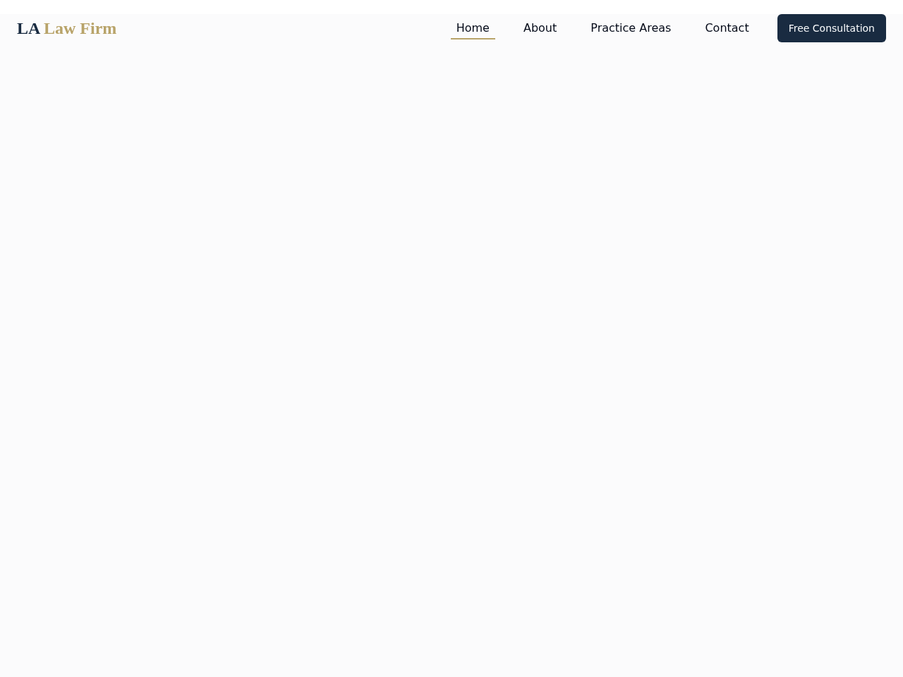 Los Angeles Law Firm Screenshot