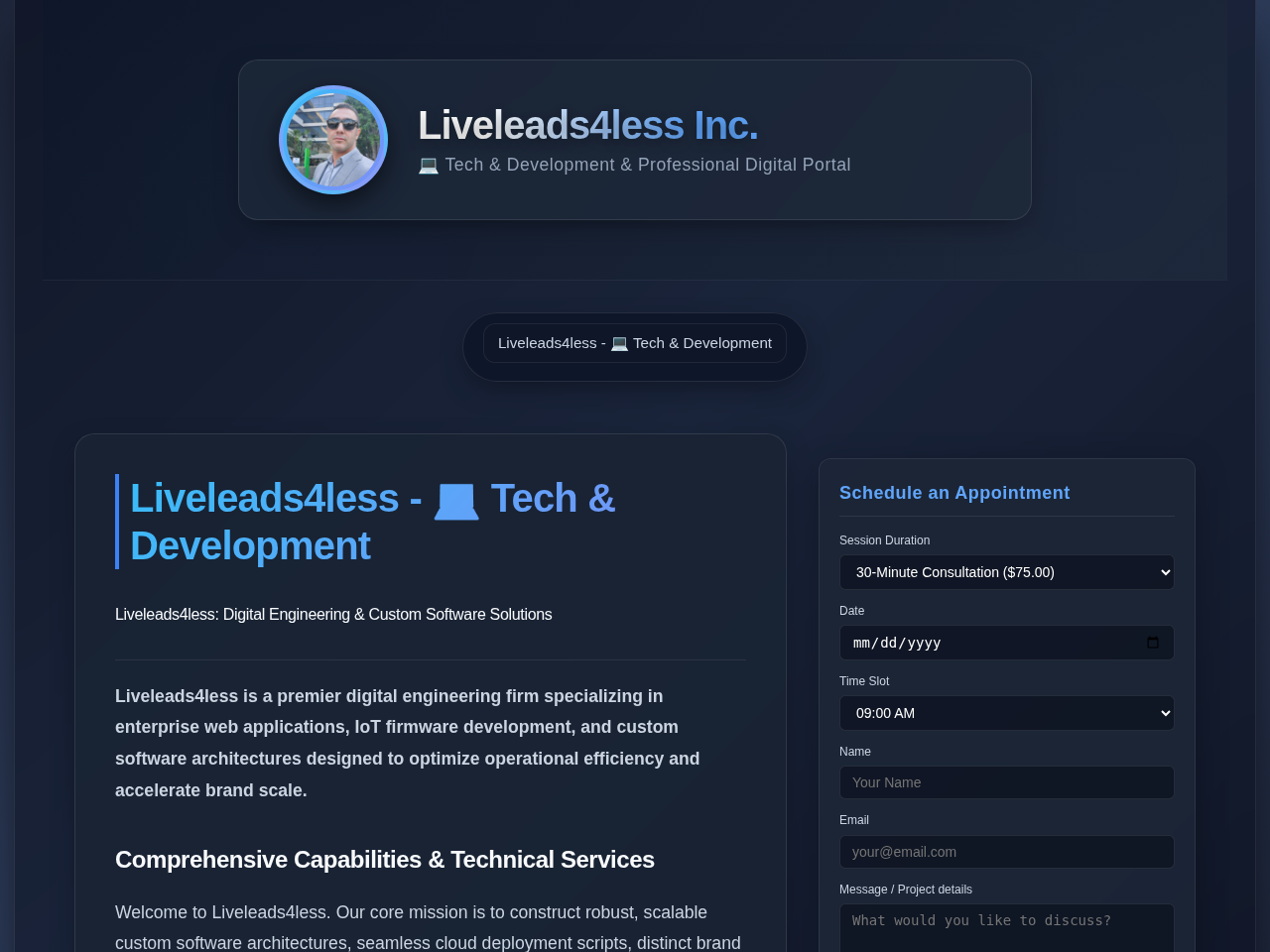 Liveleads4less Inc. Screenshot