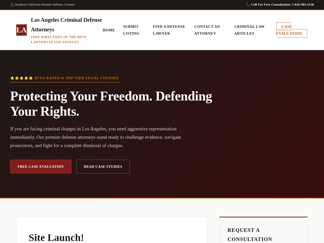 Los Angeles Criminal Defense Attorneys Screenshot