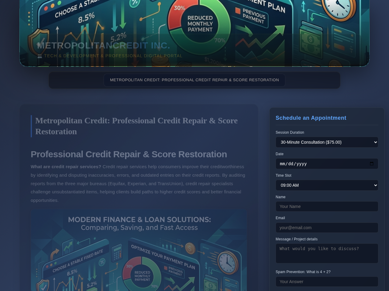 Metropolitancredit Inc. Screenshot