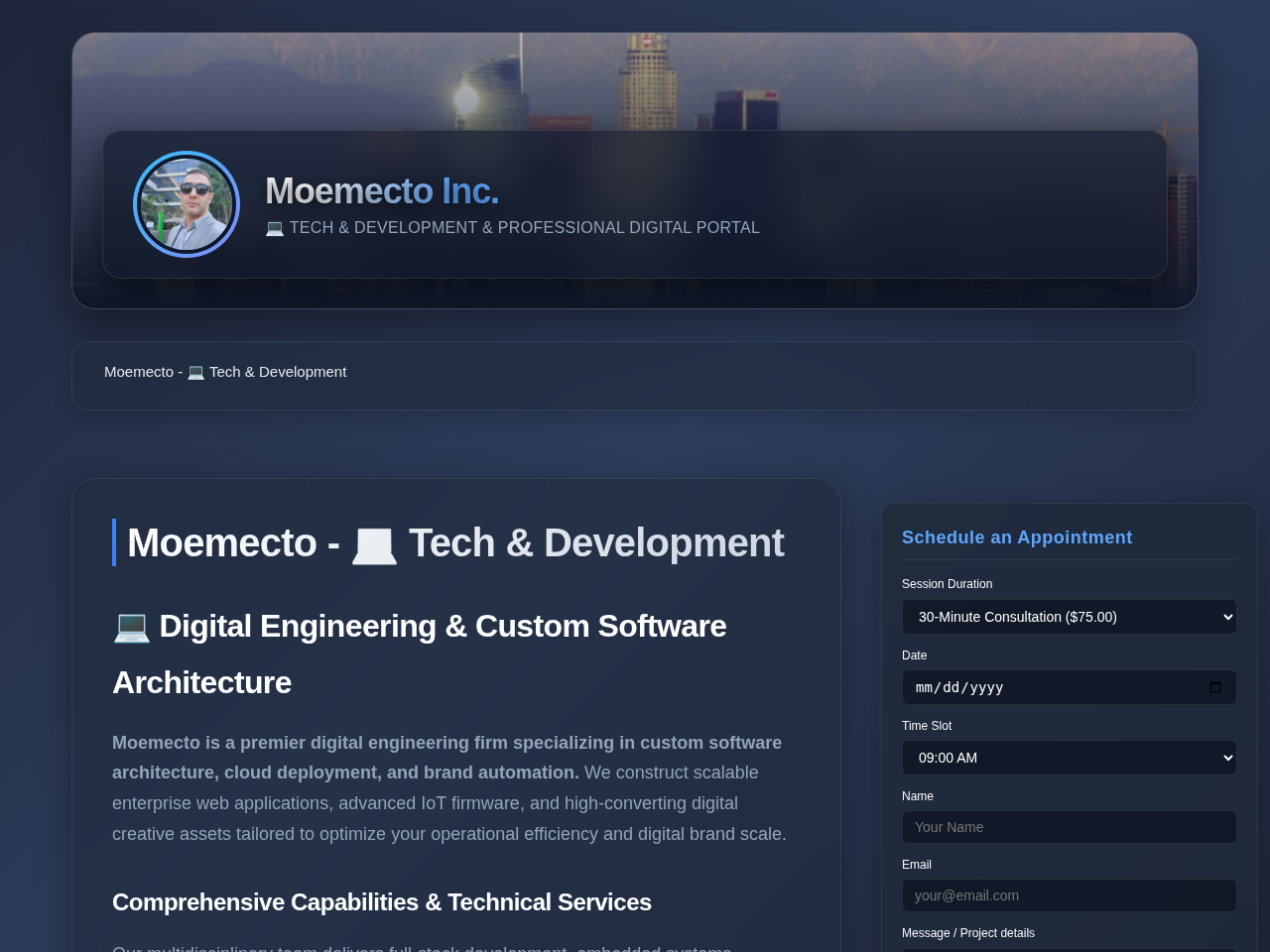 Moemecto Inc. Screenshot