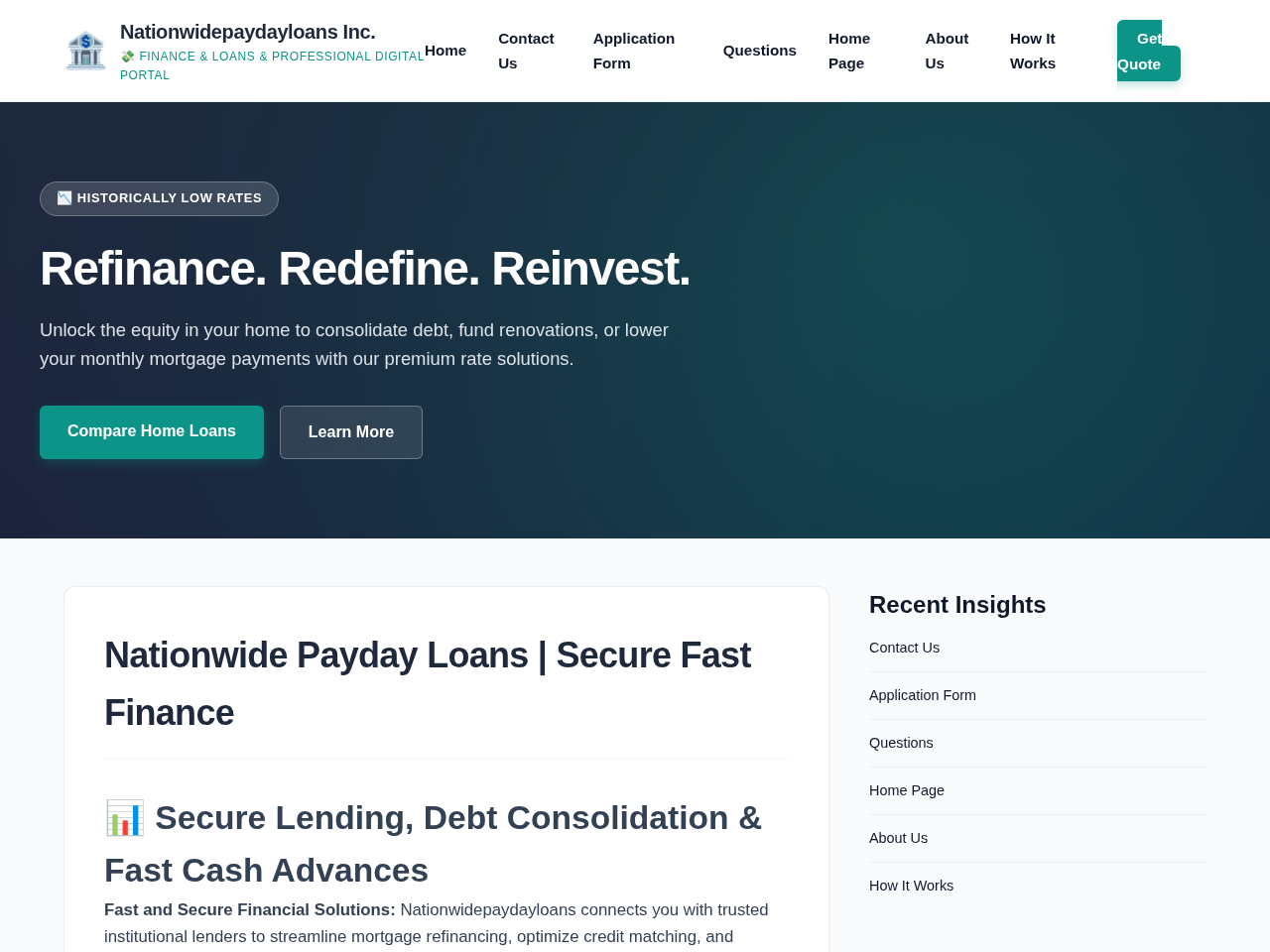 Nationwidepaydayloans Inc. Screenshot
