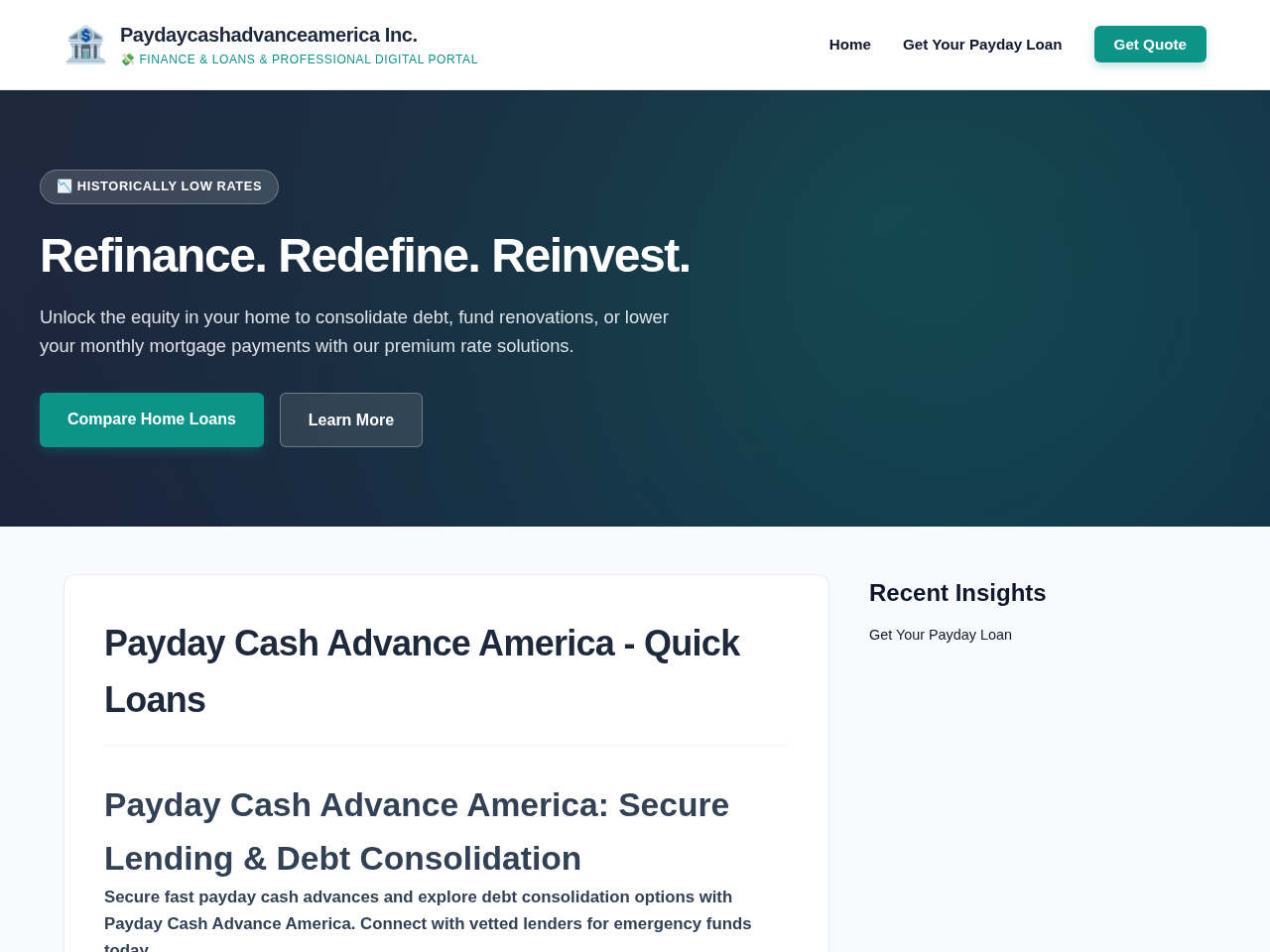 Paydaycashadvanceamerica Inc. Screenshot