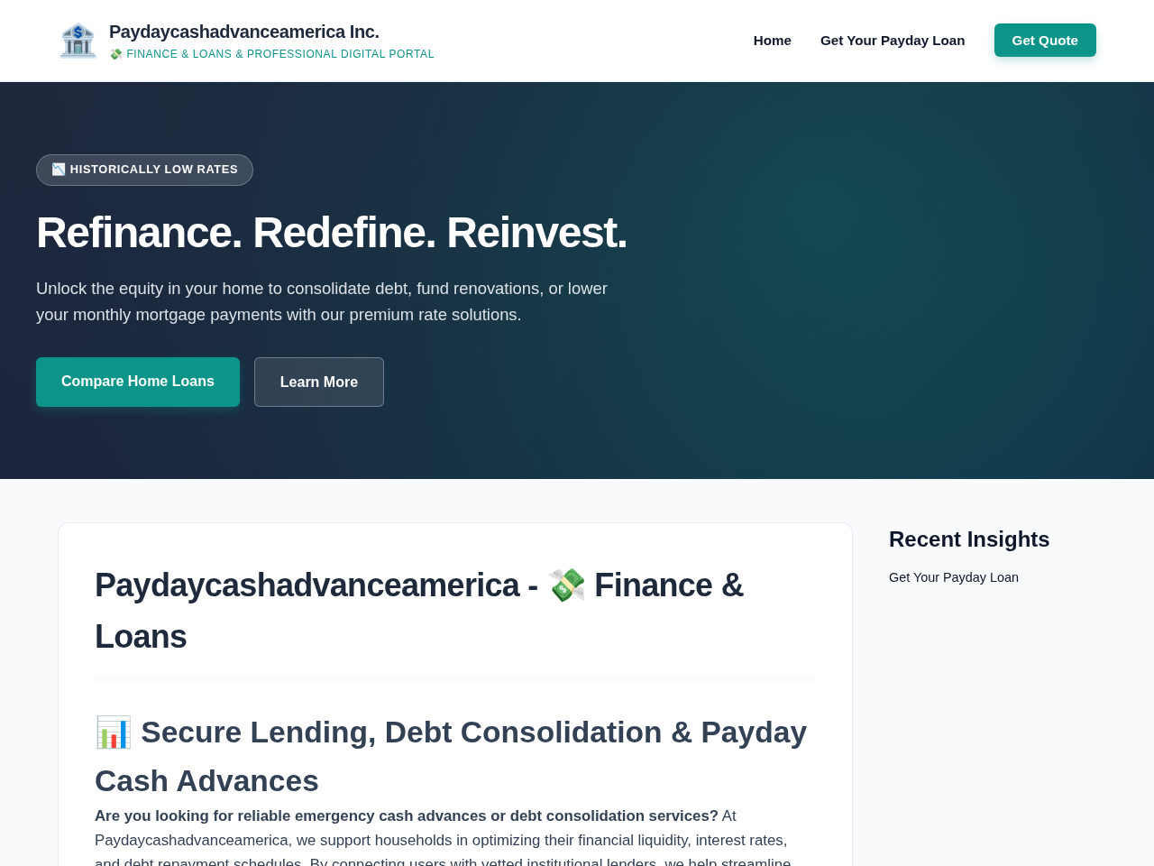 Paydaycashadvanceamerica Inc. Screenshot