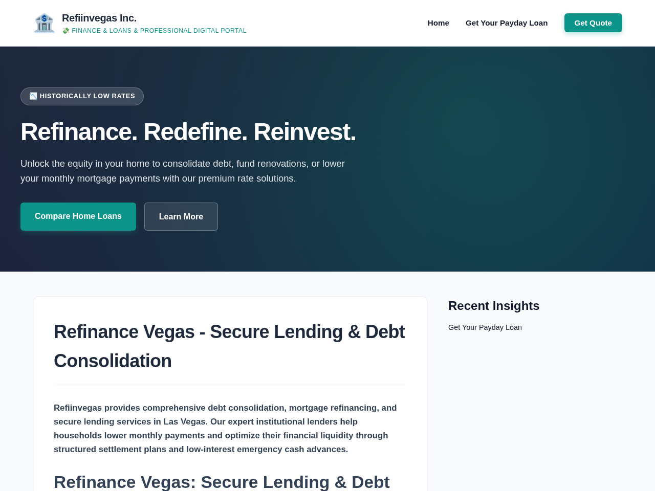 Refiinvegas Inc. Screenshot