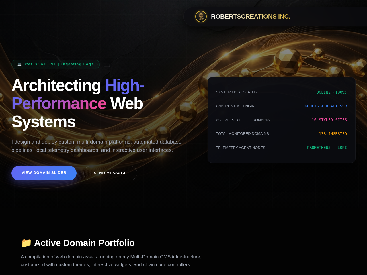 Robertscreations Inc. Screenshot