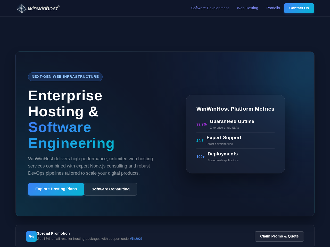 Winwinhost Inc. Screenshot