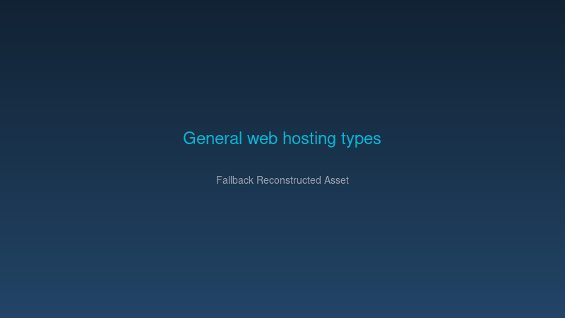 web hosting types