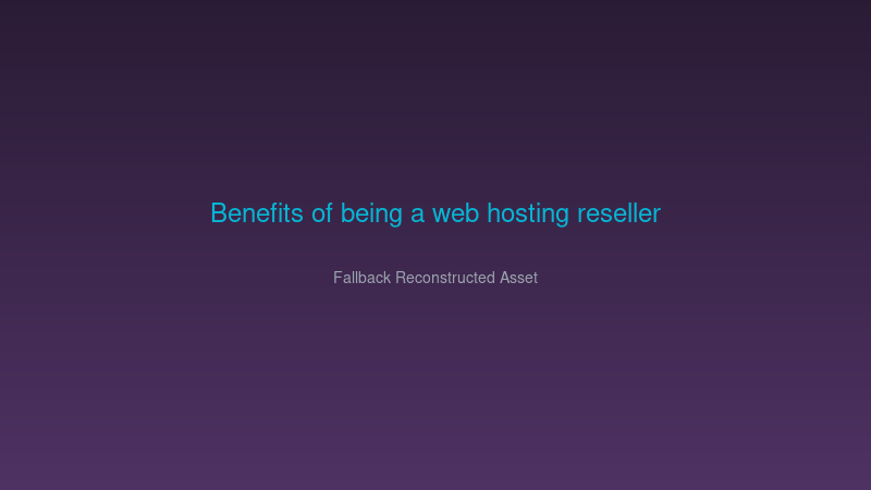 web host reseller