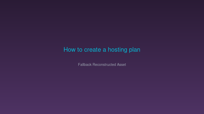 hosting plan