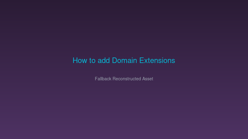 domain extension