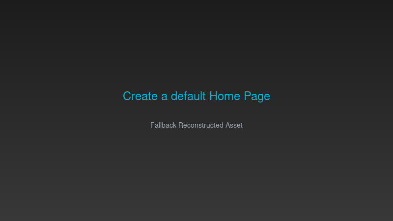 default home page