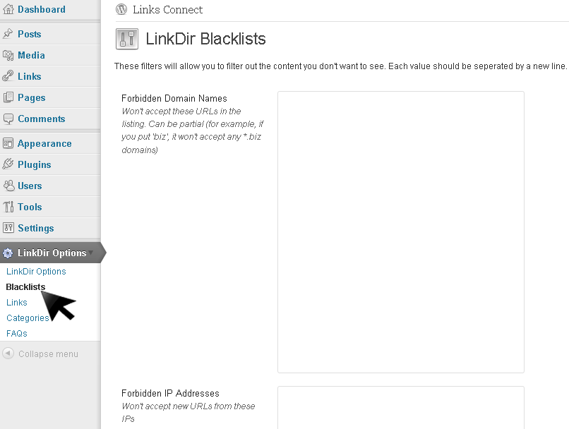 Blacklists Administration