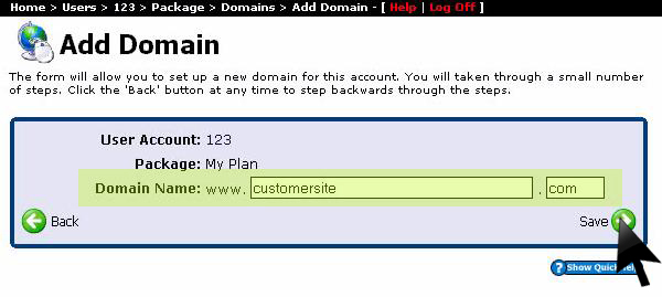 Select registration type