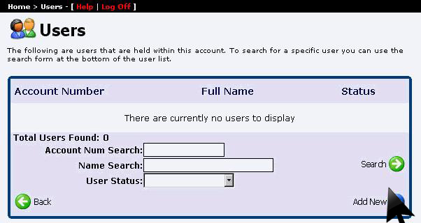 Add New User button