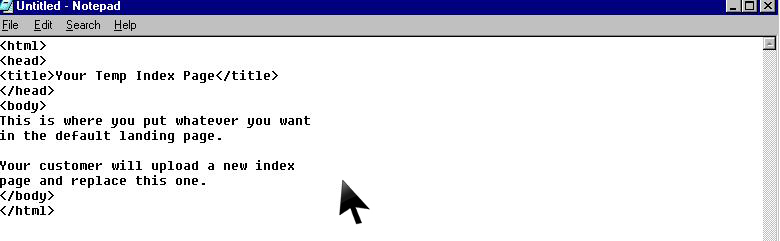 Custom Parking Page HTML editor