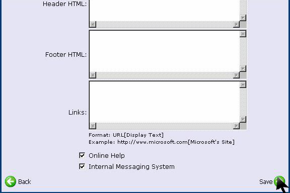 Enable online help and save settings