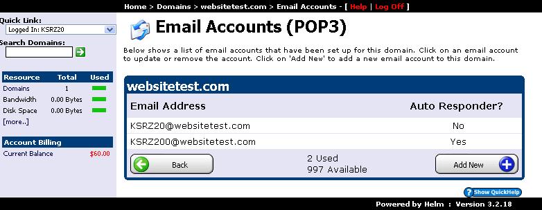 Configure auto responder message