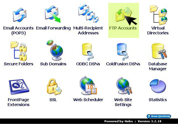Enter FTP credentials in FileZilla Quickconnect